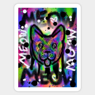 Spray Paint Cat V7 Sticker